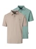 Casa moda Poloshirt Basic in Grün / beige