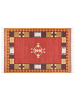 Beliani Kelim PARAKAR in Bunt/Rot/Braun - (W) 200 x (L) 300 cm