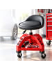 relaxdays Werkstatthocker in Rot - (B)40 x (H) 50 x (T)40 cm