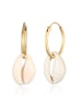 Elli Ohrringe 925 Sterling Silber Muschel in Gold