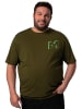 Men Plus Kurzarm T-Shirt in tannengrün