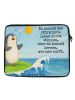 Mr. & Mrs. Panda Notebook Tasche Pinguin Surfer Design mit Spruch in Weiß