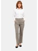 GOLDNER Kurzgröße:  Trevira-Schurwollhose ANNA in taupe / melange