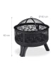 relaxdays Feuerschale in Schwarz - (H)60 x Ø 60 cm
