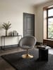KADIMA DESIGN Loungesessel Samt / Gold Design Drehstuhl, Clubsessel in Grau