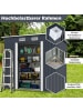 COSTWAY Geräteschuppen 3,71 m³ Türgröße: 87x156cm in Grau