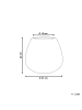 Beliani Blumenvase BETTA in Braun - (W) 21 x (H) 22 x (L) 21 cm