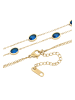 faina Women Necklace in Gold Royal Blue