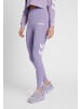 Hummel Leggings Training High Waist Tight Fit Sport Figurbetont in Lila