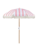 Beliani Marktschirm MONDELLO in Rosa/Weiß/Braun - (W) 150 x (H) 210 x (L) 150 cm
