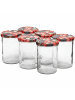 VAN WELL 6er Set Einmachgläser / Sturzgläser Wildberries in Transparent 435 ml