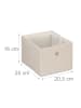 relaxdays 2 x Aufbewahrungsbox in Beige - (B)20,5 x (H)16 x (T)25 cm
