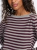 Heine Ringel-Pullover in steingrau-burgund-geringelt