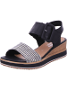 remonte Keilsandalette in schwarz