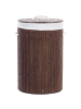 Beliani Wäschekörbe SANNAR in Braun/Weiß - (W) 40 x (H) 60 x (L) 40 cm