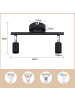 ZMH Deckenleuchte in schwarz 2-flammige GU10 Moderne Deckenspot L 25cm
