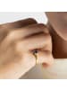 Luxenter Ring  aus 925er Sterlingsilber mit hydrothermalem Quarz 18K Gelbgold-Finish
