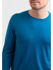 CASH-MERE.CH Rundhals Pullover in Mykonos Blau