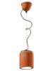 Licht-Erlebnisse Pendelleuchte Ø 12.5 x (T)114 cm in Orange Shabby Antik