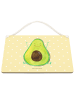 Mr. & Mrs. Panda Türschild Avocado Glücklich ohne Spruch in Gelb Pastell