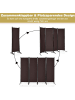 COSTWAY 4 tlg. Raumteiler 173cm in Braun