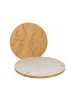 relaxdays 4 x Pizzabrett in Natur - Ø 33 cm