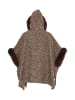 fraully Damen Poncho in Braun