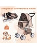 COSTWAY Hundewagen klappbar bis 15 kg in Beige