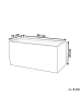 Beliani Outdoor Blumentopf MYRA in Weiß - (W) 50 x (H) 24 x (L) 23 cm