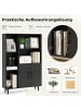 COSTWAY Bücherschrank 80 x 23,5 x 119 cm in Schwarz