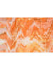 styleBREAKER Farbverlauf Schal mit Metallic und Zacken Muster in Orange-Gelb
