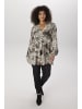 Aniston PLUS Schlupfbluse in beige-natur-schwarz
