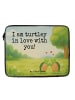 Mr. & Mrs. Panda Laptop Tasche Schildkröten Paar Design mit Spruch in Weiß