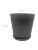 relaxdays 2x Blumentopf in Dunkelgrau - (H) 20 x Ø 20 cm