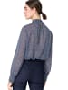 Zero  Chiffonbluse mit Print in Dark BlueBlue