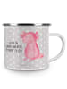 Mr. & Mrs. Panda Teetasse Axolotl Niedlich mit Spruch in Grau Pastell