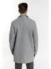 DreiMaster Herren Kurzmantel Aus Wollgemisch in Grau Melange