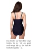 Aquarti Damen Badeanzug Bauchweg Sport  Bademode  Neckholder V-Ausschnitt in schwarz/grün
