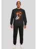 F4NT4STIC Sweatshirt Basketball Splash Orange Sport CREW in schwarz