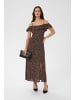 Kaffe Kleid KAlorinda Tight fit in Seal Brown/Turtledove Dot