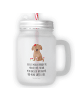 Mr. & Mrs. Panda Trinkglas Mason Jar Hund Dame mit Spruch in Transparent