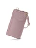 Lazarotti Bologna Leather Zip-Around Geldbörse Handytasche Leder 19 cm in rose