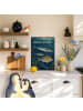 Mr. & Mrs. Panda Wandbild Fisch maritim Design mit Spruch in Weiß
