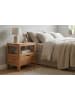 FineBuy Nachttisch in Braun / Akazie / 45x35x46
