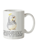 Mr. & Mrs. Panda Bürotasse Pinguin Kommunion mit Spruch in Weiß