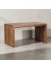 KADIMA DESIGN Schreibtisch TEKO: Massivholz Sheesham, Stauraum, stabil in Braun