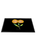 Mr. & Mrs. Panda Schmutzfangteppich Blume Sonnenblume ohne Spruch in Schwarz