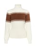 DreiMaster Klassik Damen Strickpullover in Wollweiss Braun
