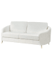 Beliani 3-Sitzer Sofa TROSA in Weiß/Gold - (W) 203 x (H) 88 x (L) 86 cm