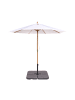Beliani Marktschirm TOSCANA in Weiß/Braun - (W) 270 x (H) 254 x (L) 270 cm
